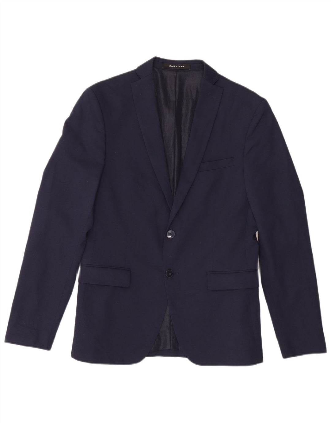 Zara Chaqueta tipo blazer de 2 botones para hombre EU 46 Small Azul marino