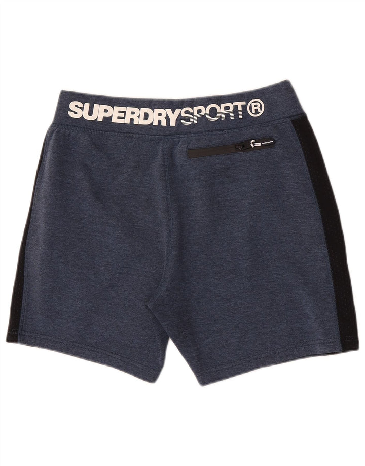Superdry Shorts deportivos con estampado gráfico para hombre Poliéster color block en azul marino grande