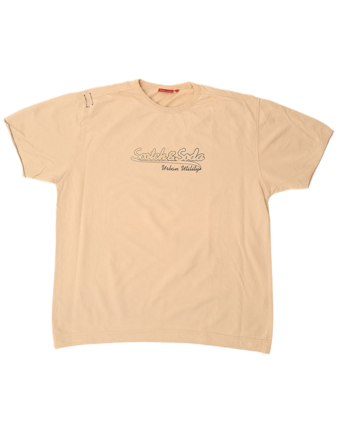 SCOTCH & SODA Sudadera Gráfica De Manga Corta Jumper XL Algodón Beige Hombre