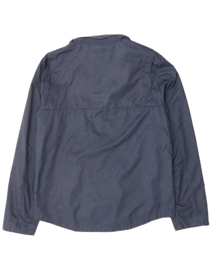 JACK WILLS Chaqueta cortavientos con capucha para hombre UK 40 Large Poliamida azul marino