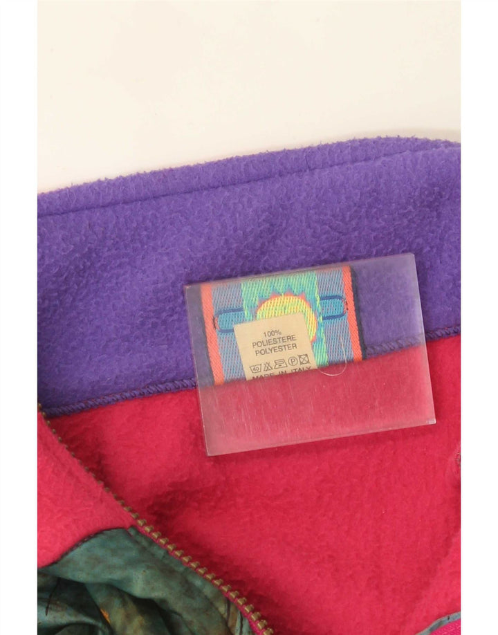 Santo Stefano Chaqueta polar para hombre UK 38 Poliéster a cuadros rosa medio