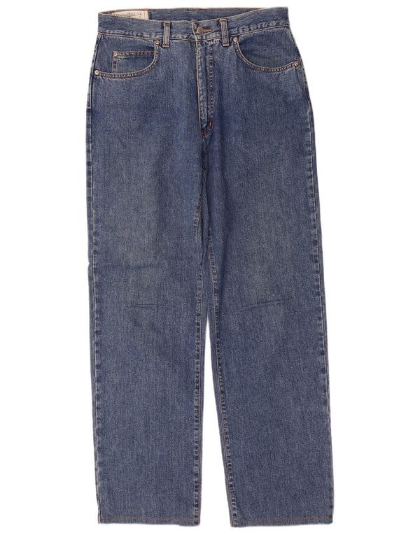 Vaqueros cónicos para hombre con cinturón de algodón W34 L33 Azul