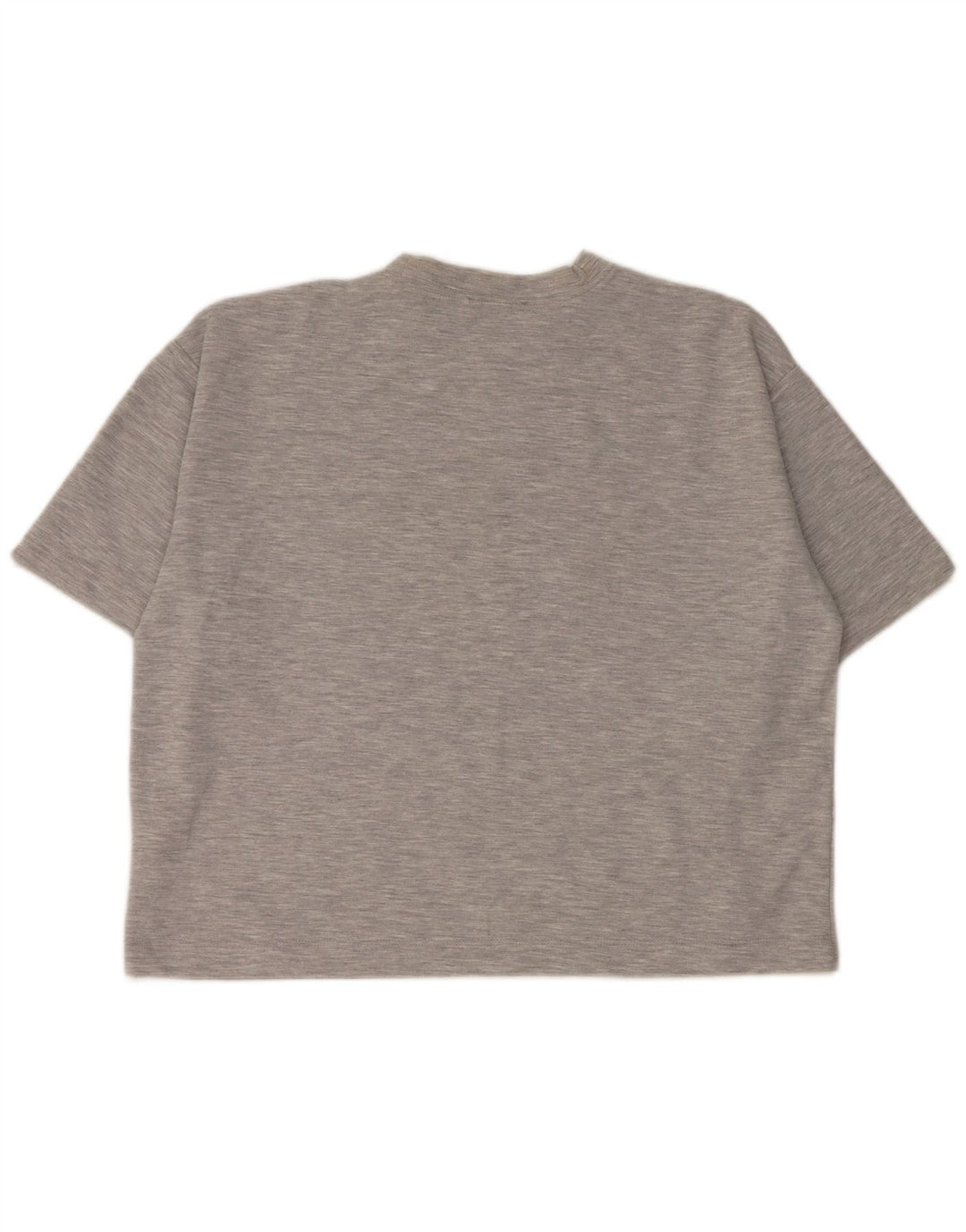 Zara Mujer Camiseta Top UK 46 Grande Gris Moteado Poliéster