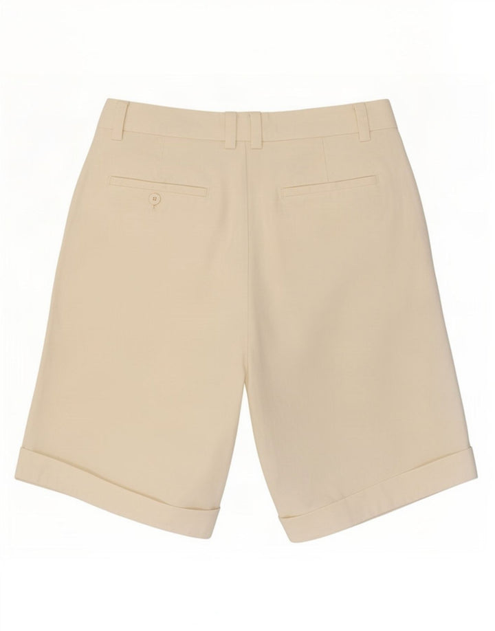 Vintage mujeres pegadas chino pantalones cortos medio W28 blanco apagado