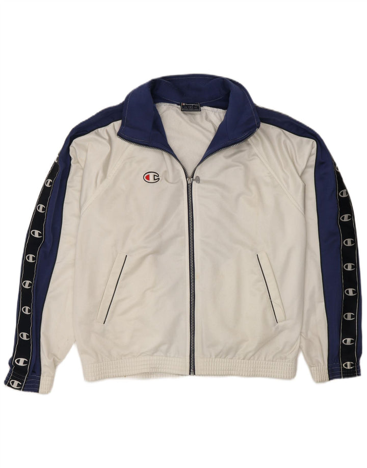 Champion Chaqueta De Chándal Con Estampado De Hombre Pequeño Blanco Colorblock
