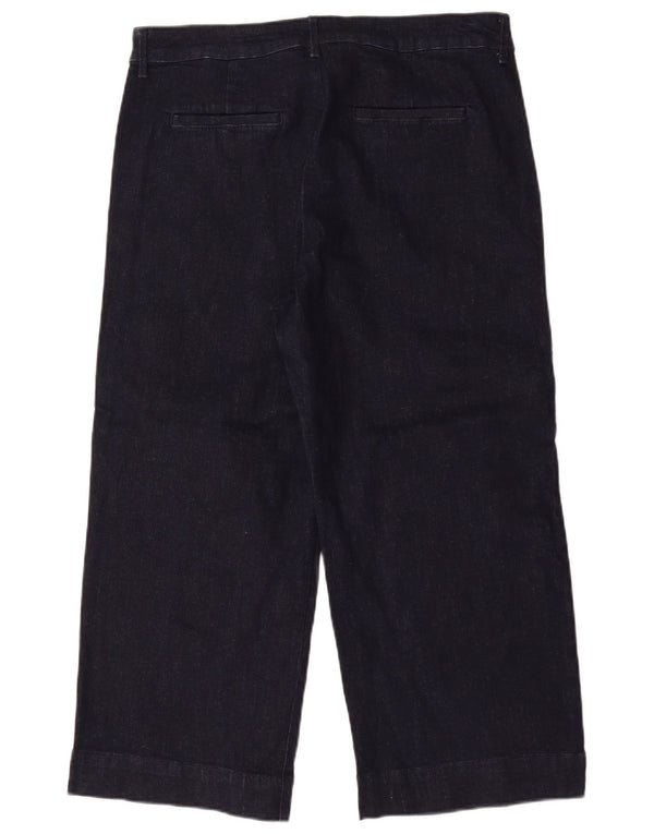 Marks & Spencer Vaqueros recortados de cintura alta para mujer UK 18 XL W36 L26 Azul marino