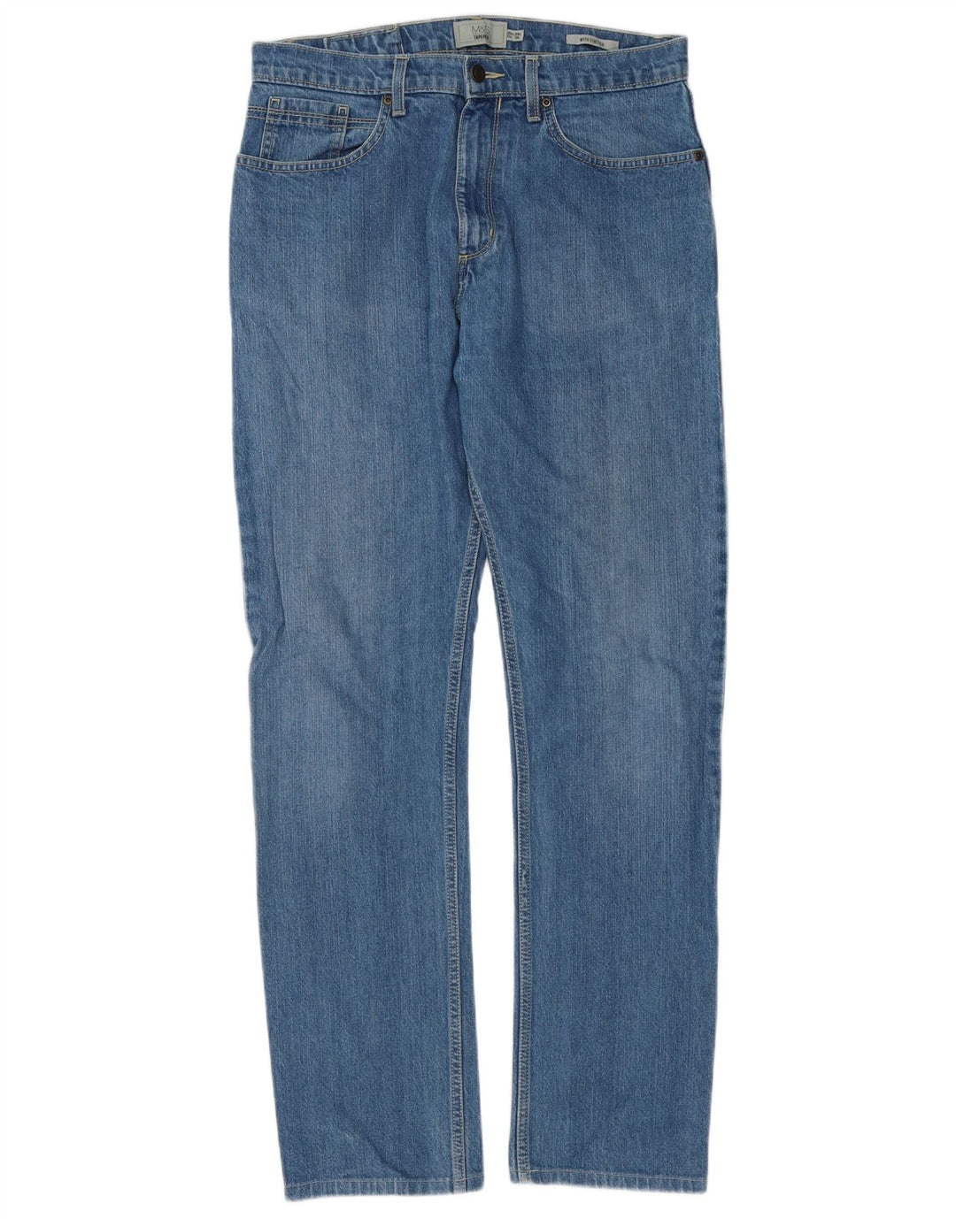 MARKS & SPENCER Vaqueros cónicos para hombre W32 L31 Algodón azul