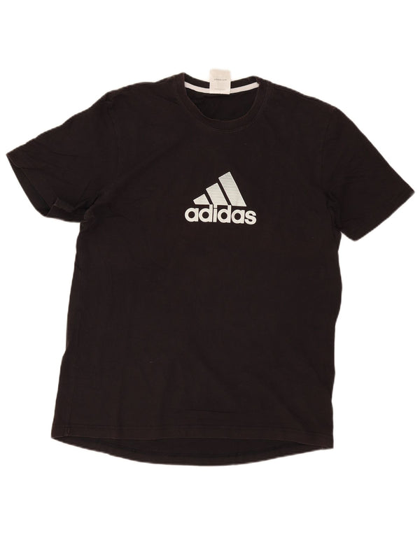 Adidas - Camiseta gráfica para hombre, talla 42/44, algodón negro grande