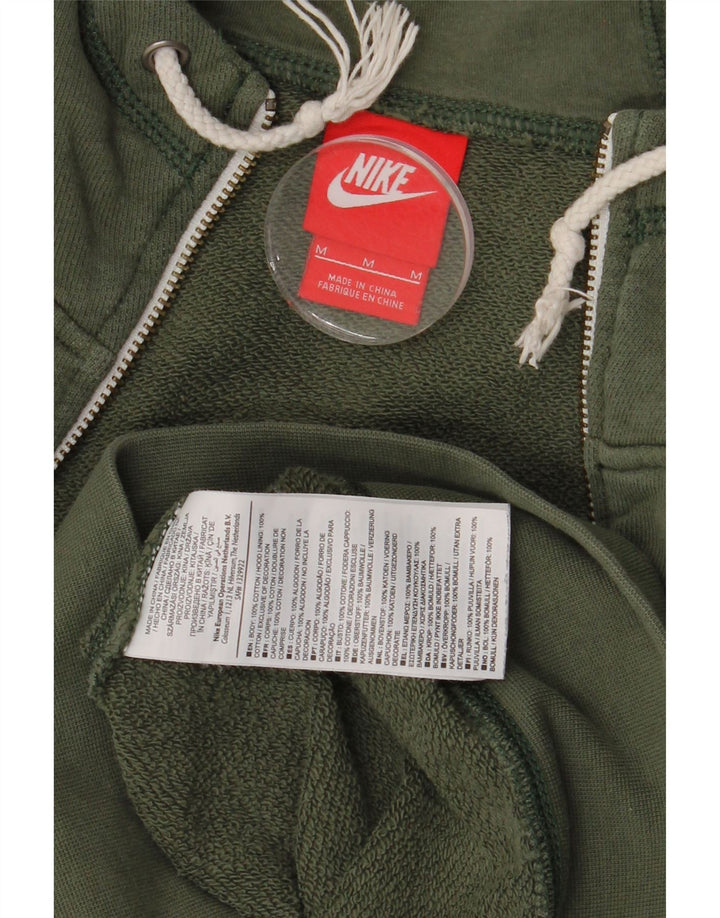 Nike - Sudadera con capucha y cremallera para hombre, algodón caqui mediano