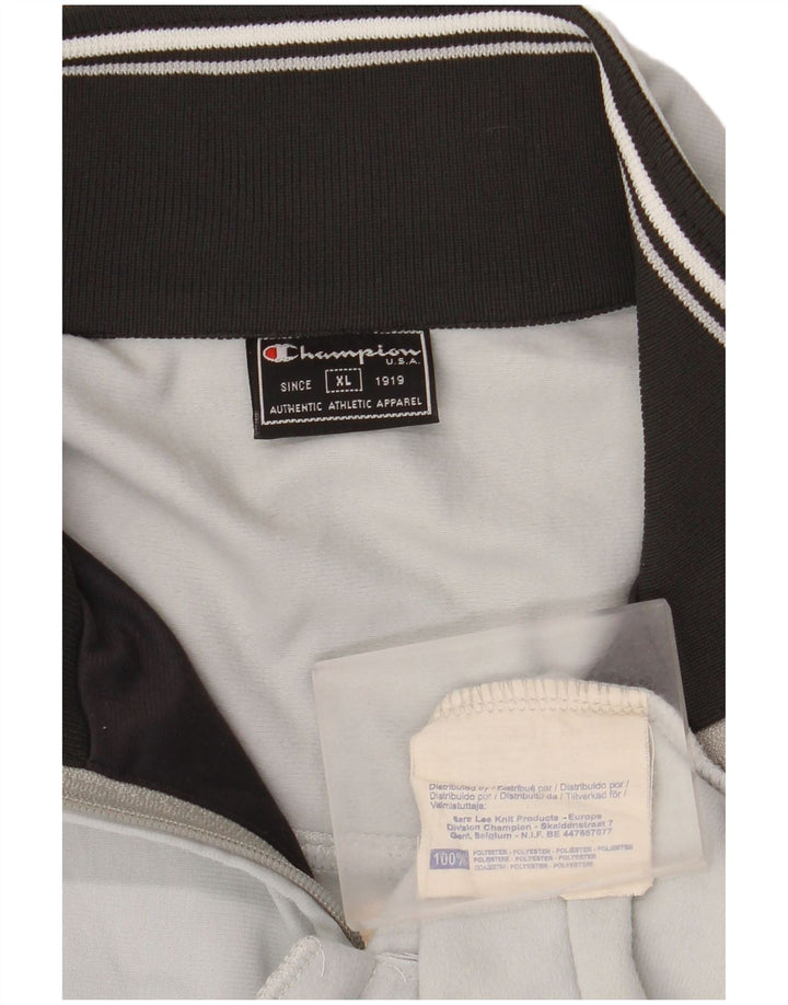 CHAMPION Chaqueta de chándal para hombre XL Poliéster gris