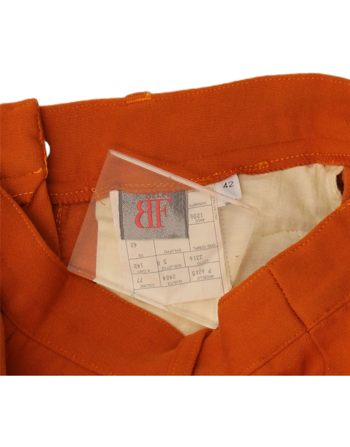 Belfe & Belfe Pantalones casuales con estribo para mujer IT 42 Medium W26 L28 Naranja