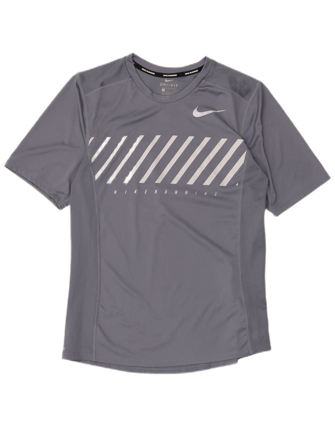 Nike Dri Fit Graphic Camiseta para hombre, talla pequeña, poliéster gris