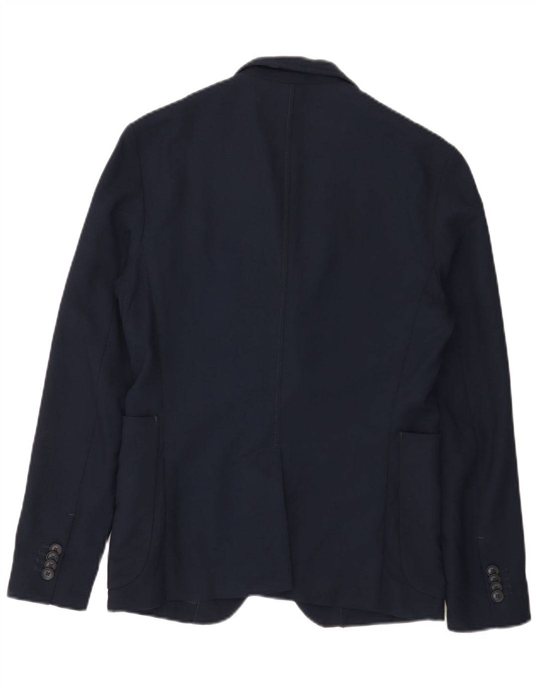 Zara Chaqueta tipo blazer de 2 botones para hombre UK 36 Small Poliéster azul marino