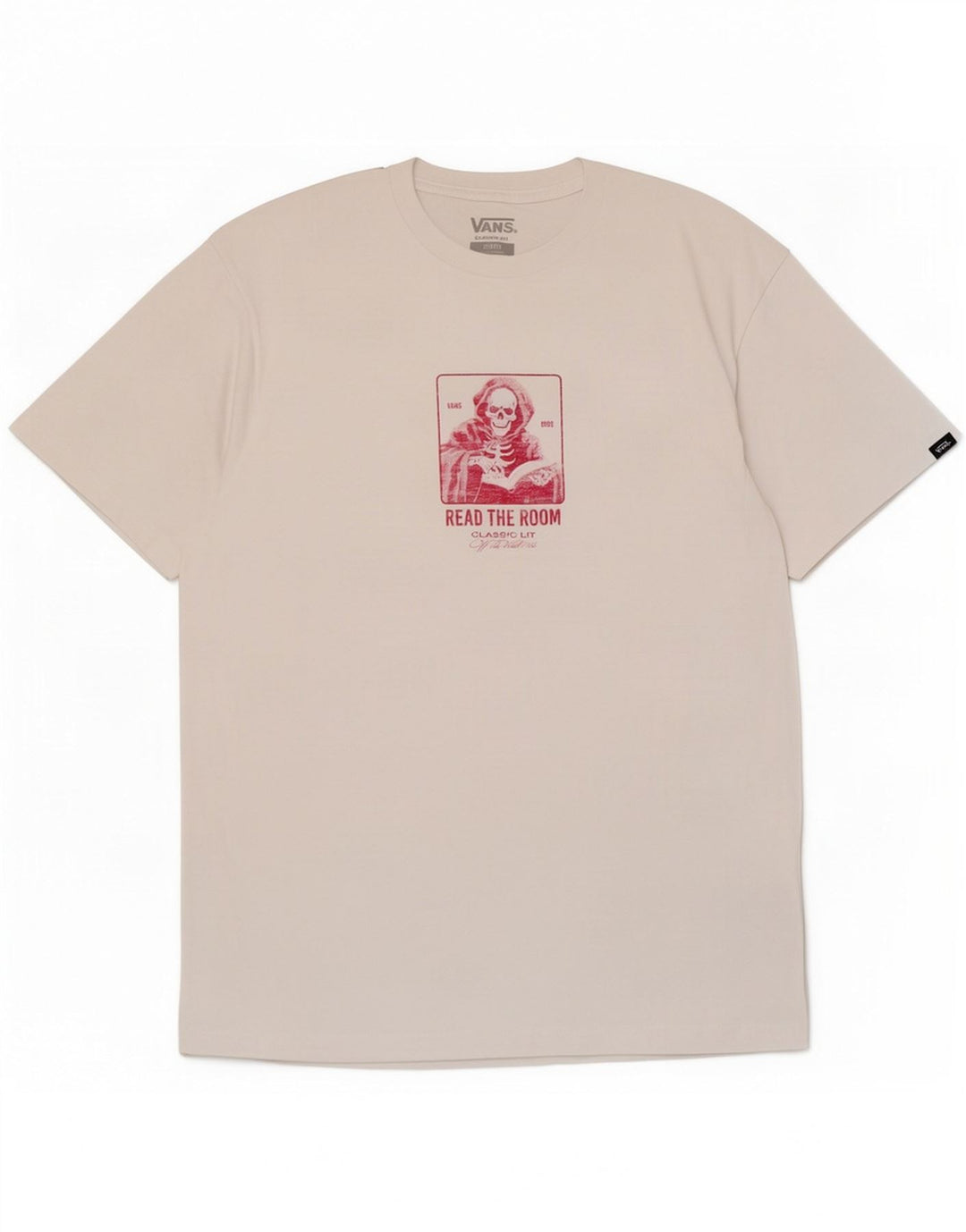 Vans Camiseta con gráfico de ajuste clásico para hombre Top mediano de algodón blanco