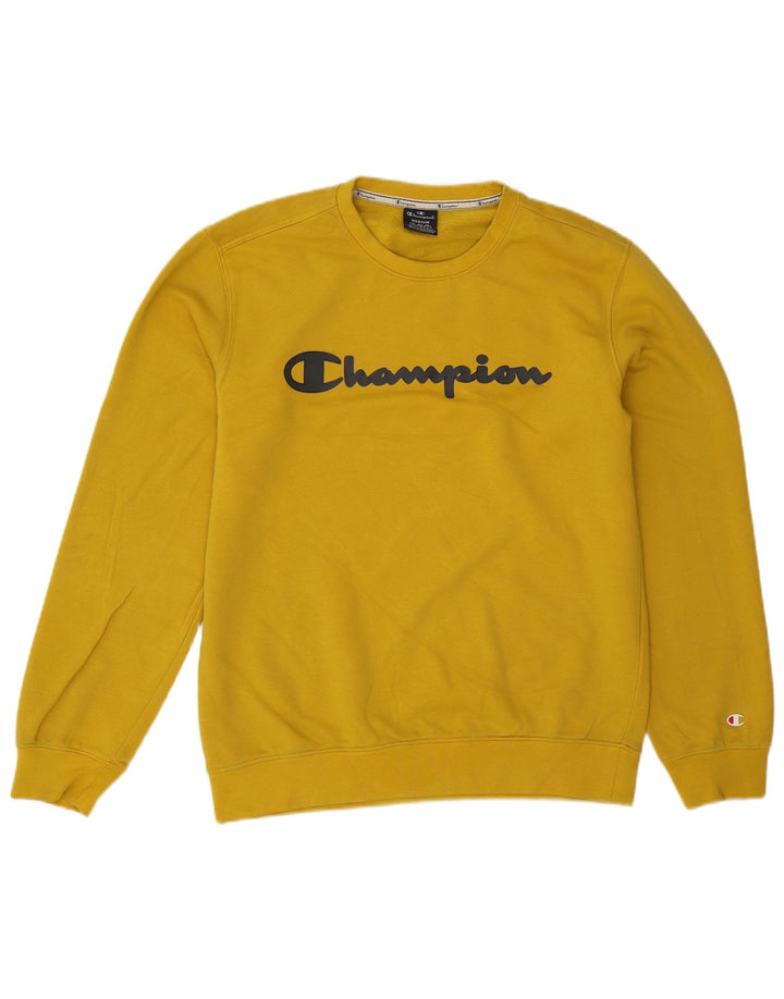 Champion Sudadera Gráfica Jumper De Algodón Amarillo Medio |