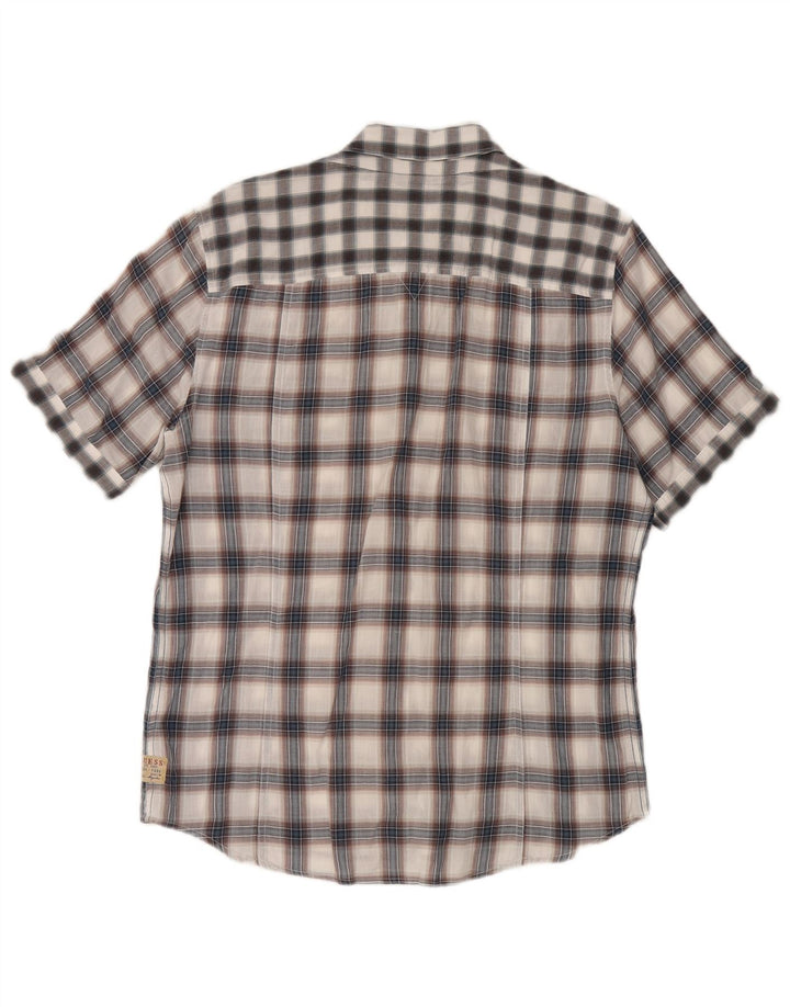 Guess Camisa De Manga Corta Para Hombre Large Grey Check
