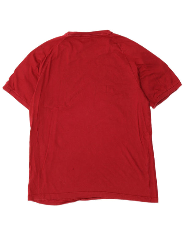 Adidas - Camiseta gráfica para hombre, parte superior de algodón burdeos mediano