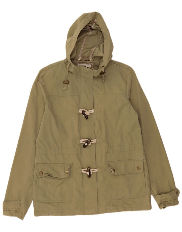 Chaqueta utilitaria extragrande con capucha para mujer de Fat Face UK 10 Small Khaki Cotton