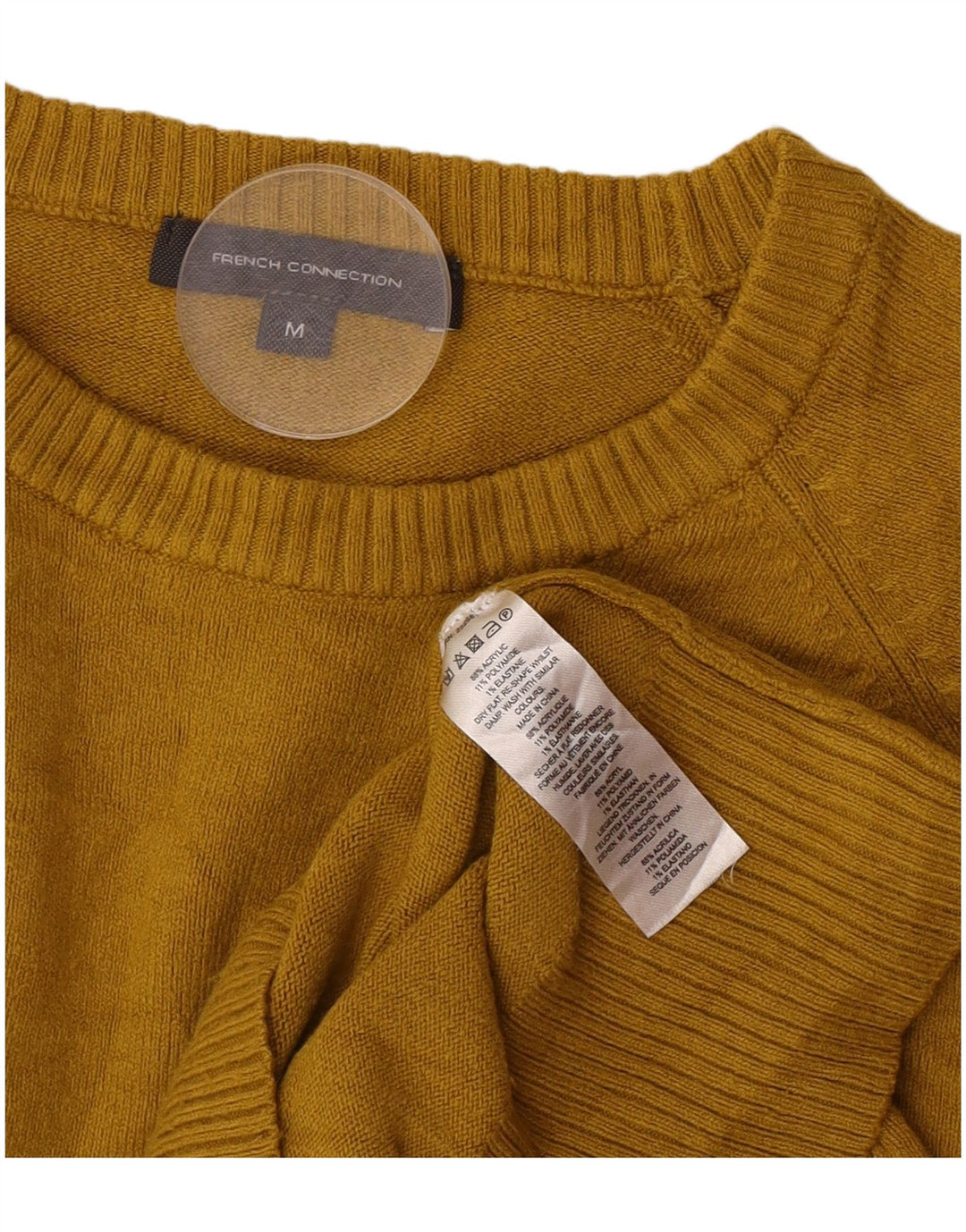 French Connection Suéter tipo jersey con cuello barco para mujer, talla 40, color amarillo mediano