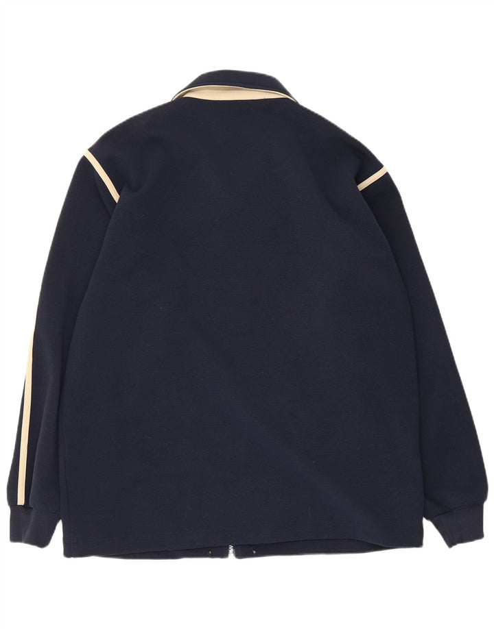 Kappa Hombre Chándal Top Chaqueta Mediana Azul Marino Colorblock Poliéster