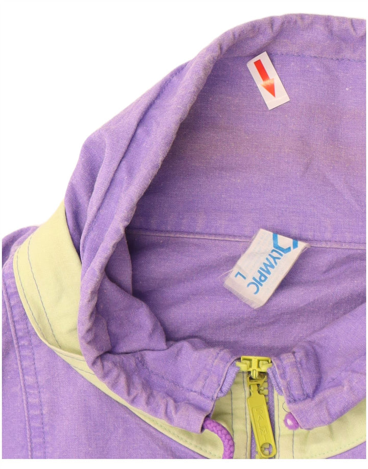 Vintage hombres bomber chaqueta Reino Unido 40 algodón púrpura grande