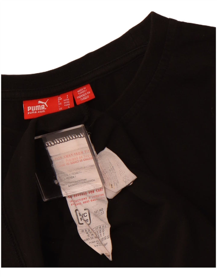 PUMA Camiseta gráfica para mujer Top UK 10 Small Black Cotton