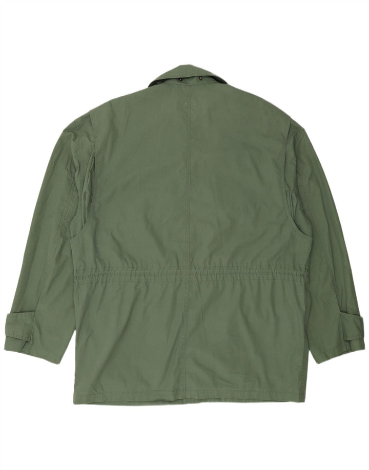 Chaqueta utilitaria vintage para hombre Reino Unido 42 XL Poliéster verde