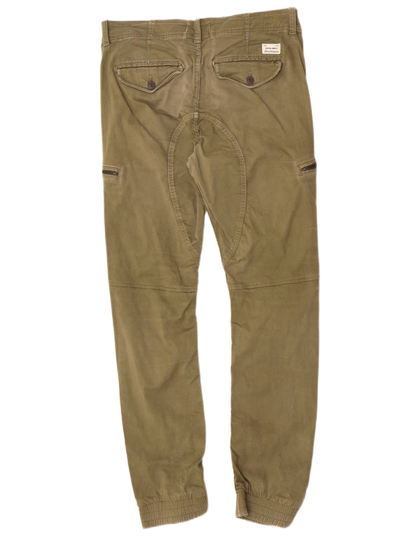 Jack & Jones Hombre Anti Fit Joggers Cargo Pantalones W31 L29 Algodón Caqui