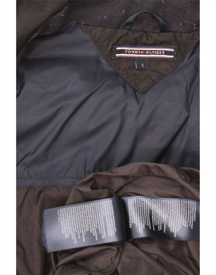 Tommy Hilfiger Abrigo acolchado con capucha para mujer UK 46 Pequeño Poliéster negro
