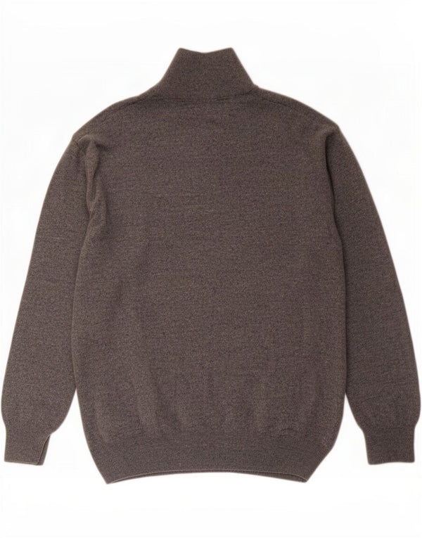 Kappa Jersey con cuello y cremallera para hombre, talla 2XL, lana de cordero gris