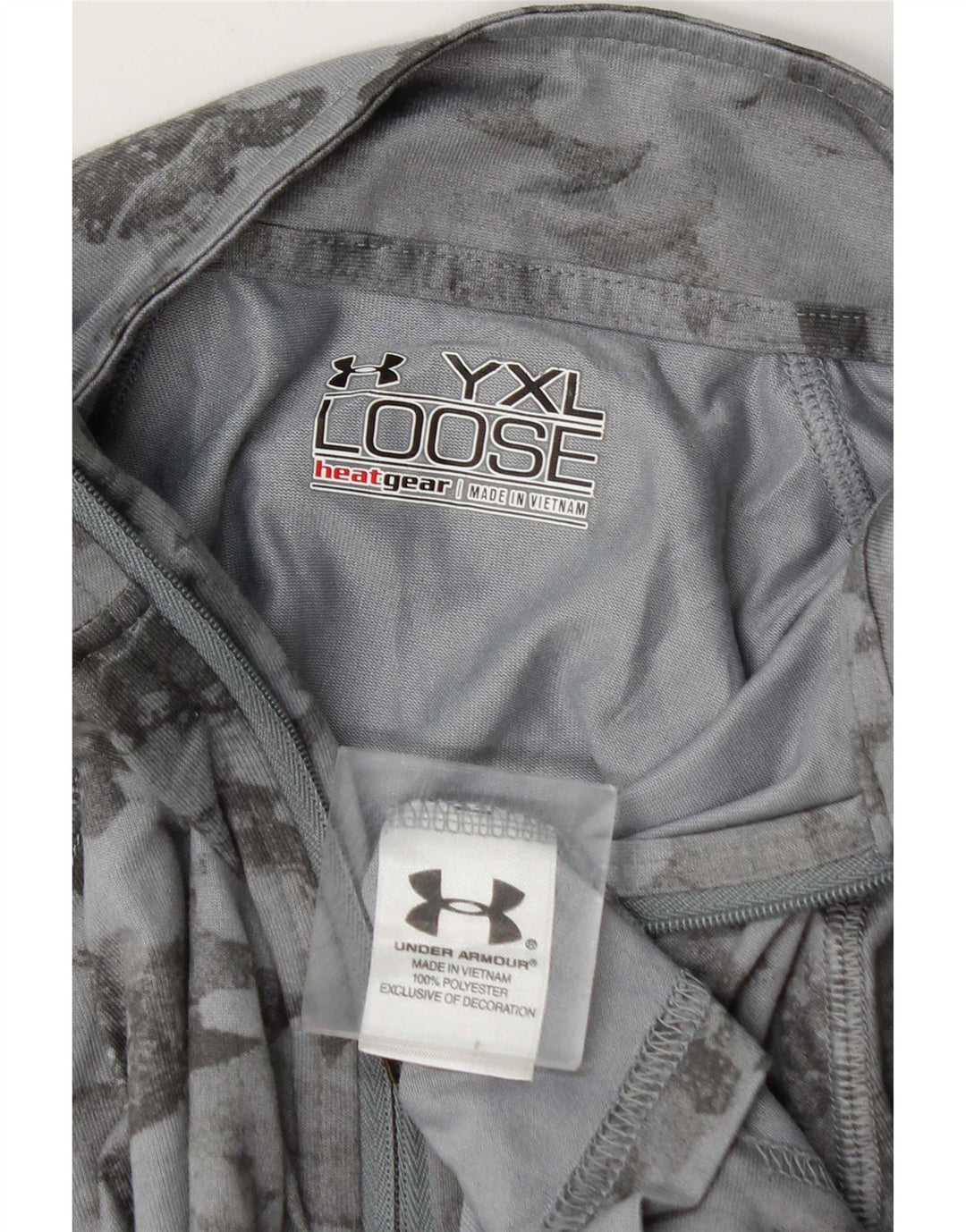 Under Armour Camiseta de chándal con cremallera y cuello para niño 13-14 años XL Gris