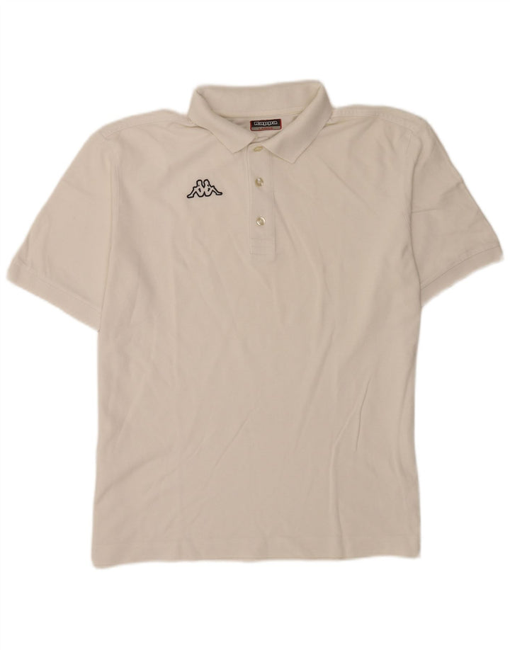 Kappa Polo Hombre Grande Blanco Algodón
