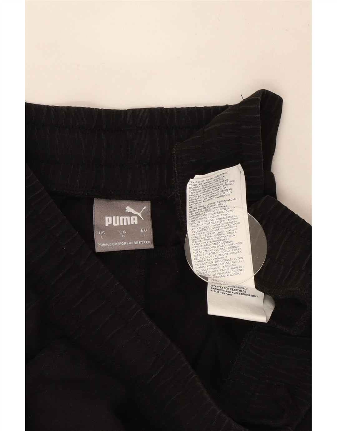 Puma - Pantalones cortos deportivos para hombre, talla grande, algodón negro
