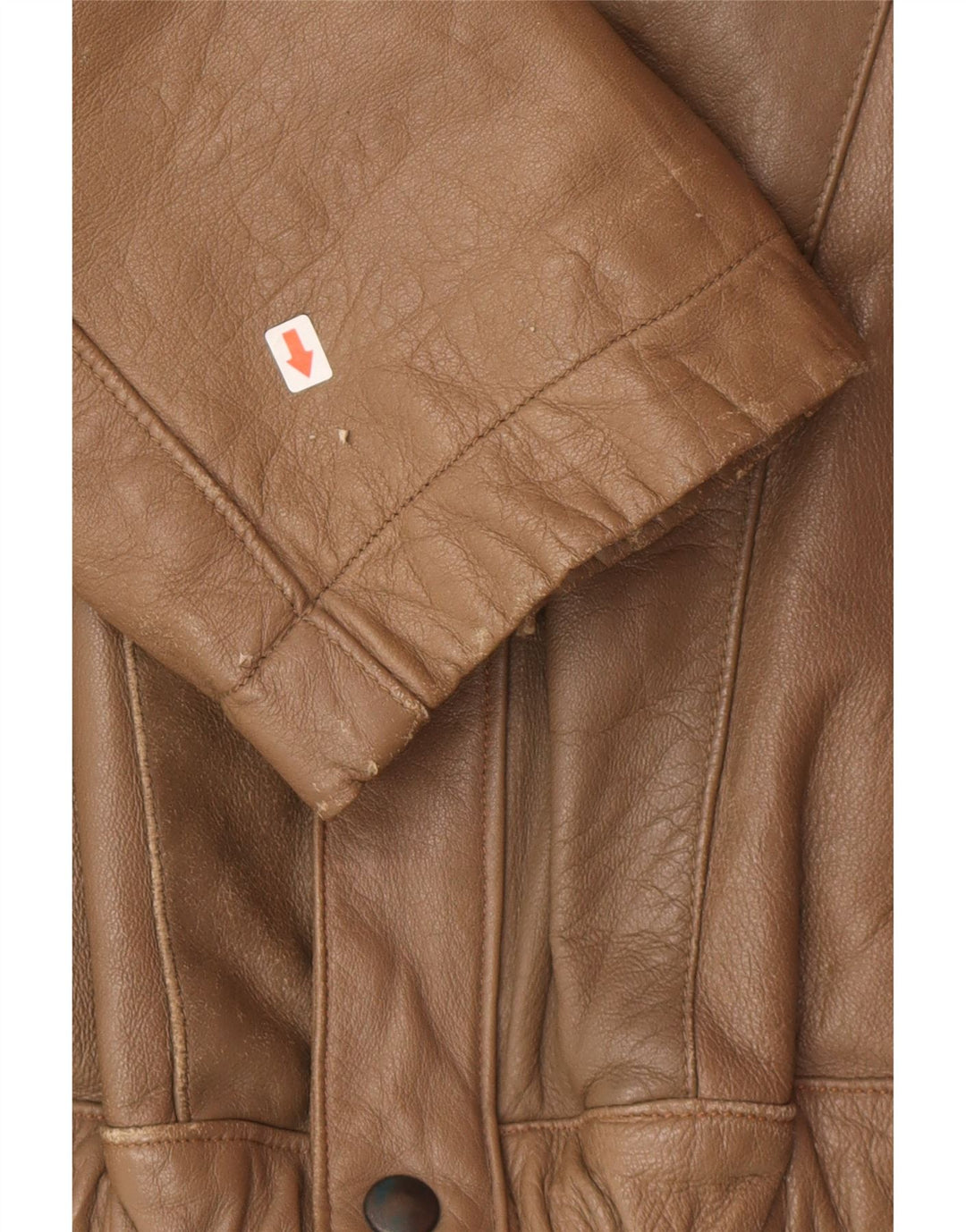 Chaqueta de cuero vintage para hombre Reino Unido 38 Marrón medio