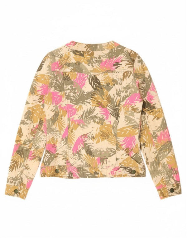 Benetton Chaqueta Vaquera Niña 11-12 Años 2XL Algodón Floral Beige