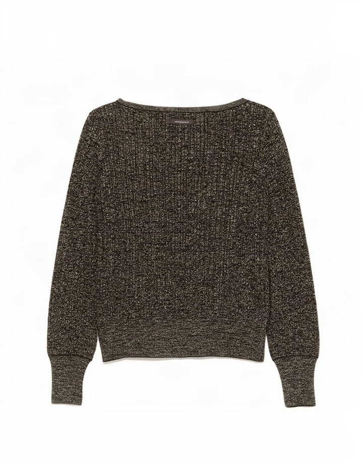 Marks & Spencer Suéter tipo jersey con cuello barco para mujer UK 40 Viscosa negra mediana
