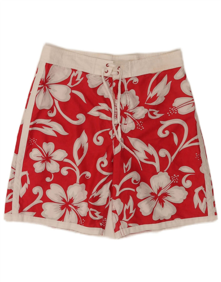 Bañador Sundek Hombre Poliéster Floral Rojo Mediano