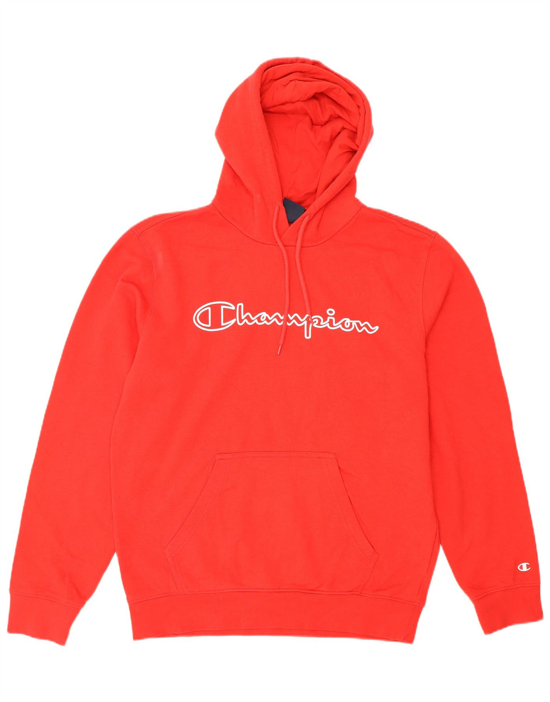 Champion Sudadera Con Capucha Gráfica Para Hombre Jersey De Algodón Rojo Medio