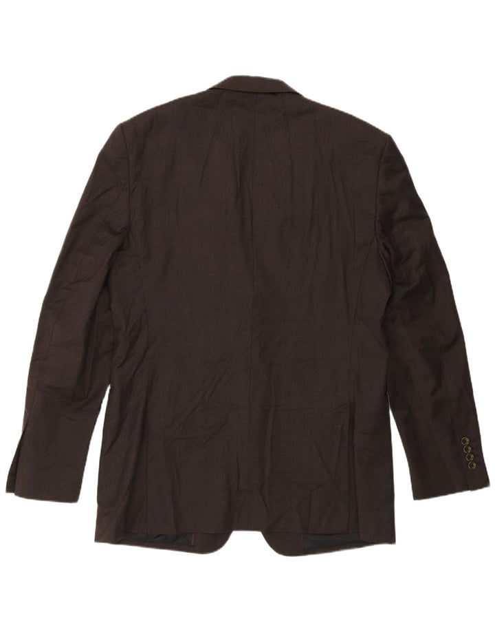 REISS Mens 2 Button Blazer Jacket UK 38 Medium Brown Wool
