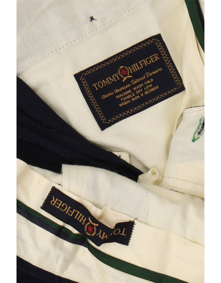 TOMMY HILFIGER Pantalón chino con pinzas para hombre W38 L29 Azul marino