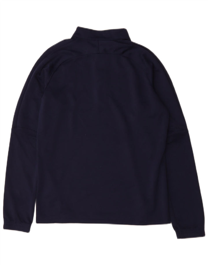 Puma Mens Zip Neck Jersey Chándal Top Pequeño Poliéster Azul Marino