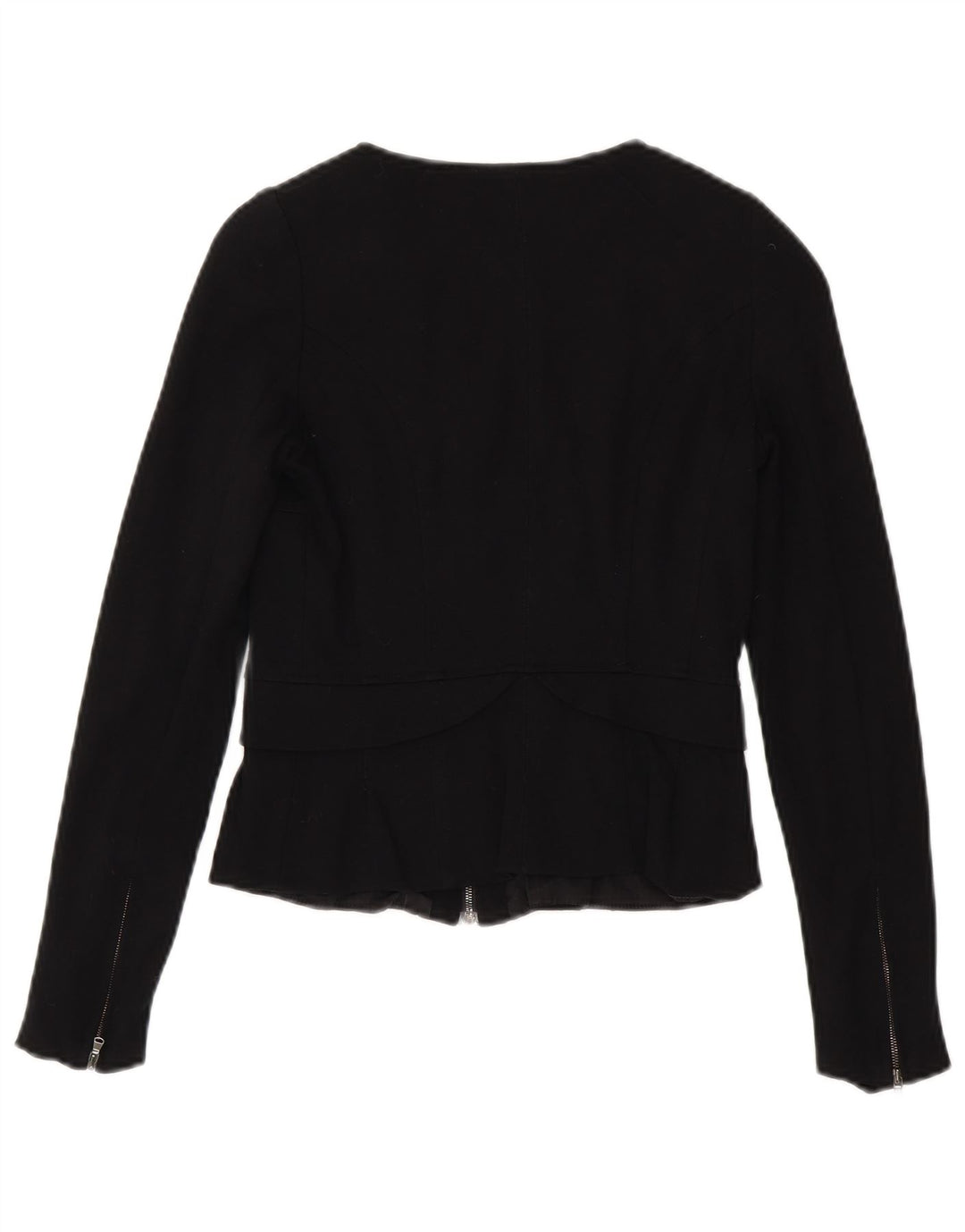 Max & Co. Chaqueta tipo blazer con cremallera completa para mujer UK 8 Small Viscosa negra