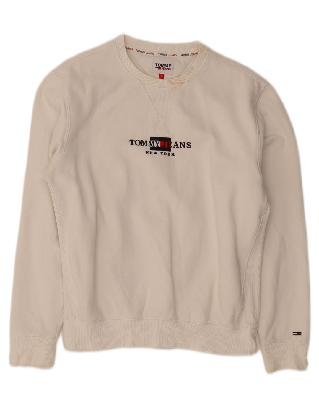 Tommy Hilfiger Sudadera Gráfica para Hombre Jersey Pequeño Algodón Blanco