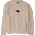Tommy Hilfiger Sudadera Gráfica para Hombre Jersey Pequeño Algodón Blanco
