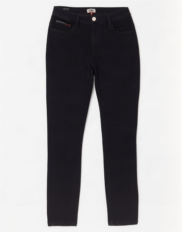 Tommy Hilfiger Vaqueros pitillo de talle alto para mujer W30 L30 Algodón azul marino
