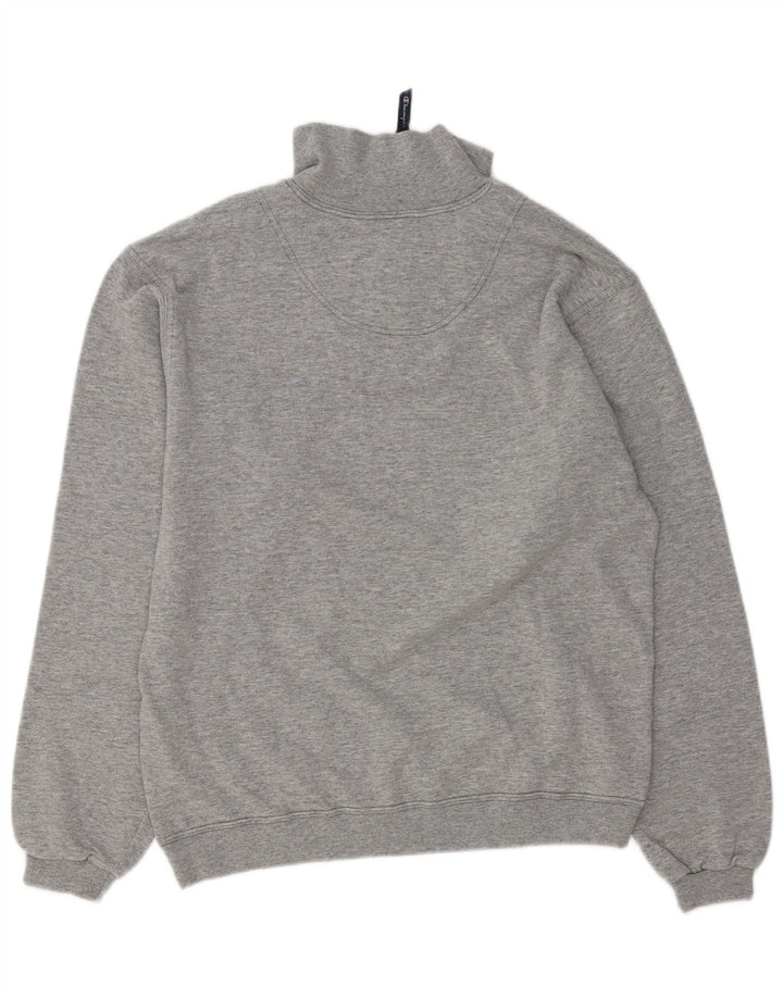 Champion Sudadera Con Cuello Y Cremallera Para Hombre Jersey Pequeño De Algodón Moteado Gris