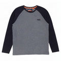 Superdry Hombre Top Manga Larga 2XL Algodón Color Block Azul