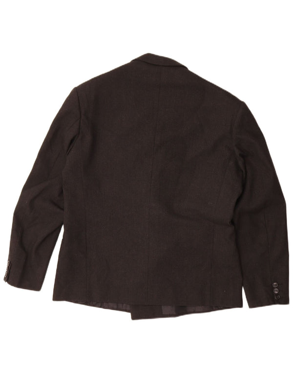 Vintage hombres doble pecho Blazer chaqueta Reino Unido 38 medio negro