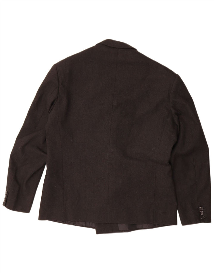 Vintage hombres doble pecho Blazer chaqueta Reino Unido 38 medio negro