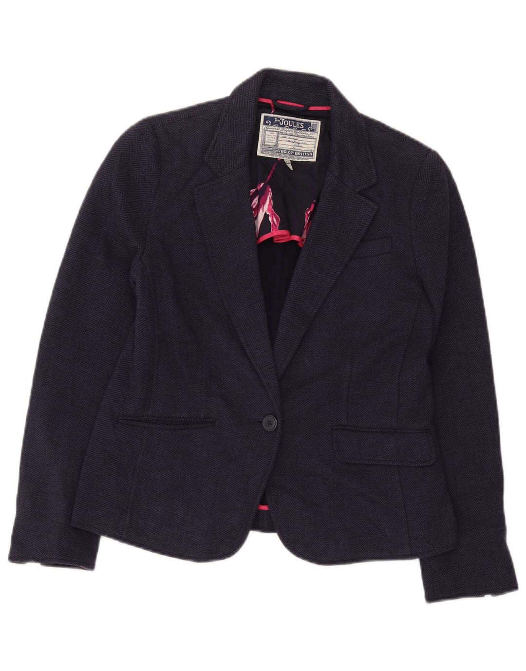 Joules Chaqueta tipo blazer con 1 botón para mujer UK 44 Grande Azul marino Espiga